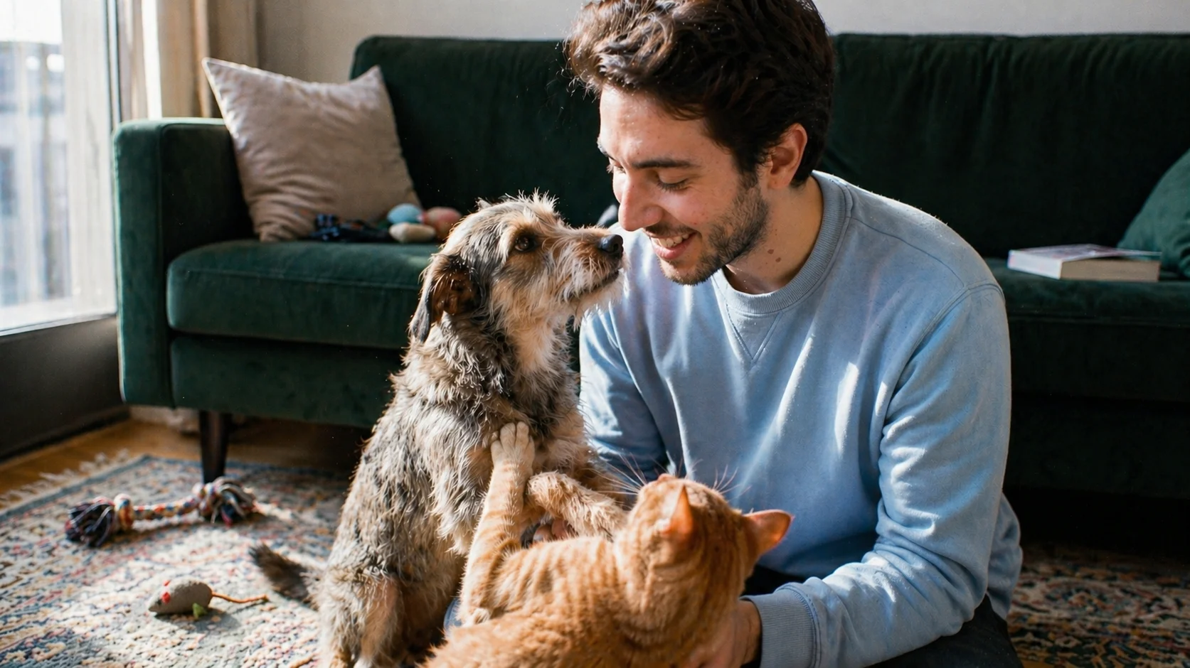 Persona con animale domestico